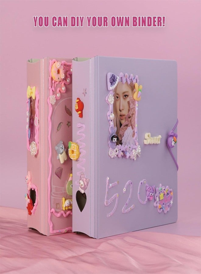 Careflection Photo Album Binder 200 Photocards Book D Ring A5 Binder Photocard Holder Refillable Compatible for Fujifilm Instax Mini Film/Polaroid Film/Kpop Photocard (Purple) - Image 4